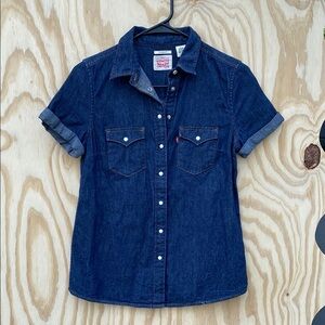 Levi's Dark Blue Denim Shirt XS